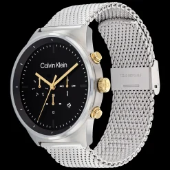 Preto E Aco Em Malha Milanesa-Calvin Klein Watches Shop