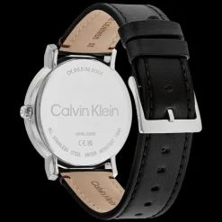 Preto E Aco Em Pele Preta-Calvin Klein Watches Clearance