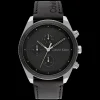 Preto E Aco Em Pele Preta-Calvin Klein Watches Flash Sale