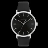 Preto E Aco Em Pele Preta-Calvin Klein Watches Shop