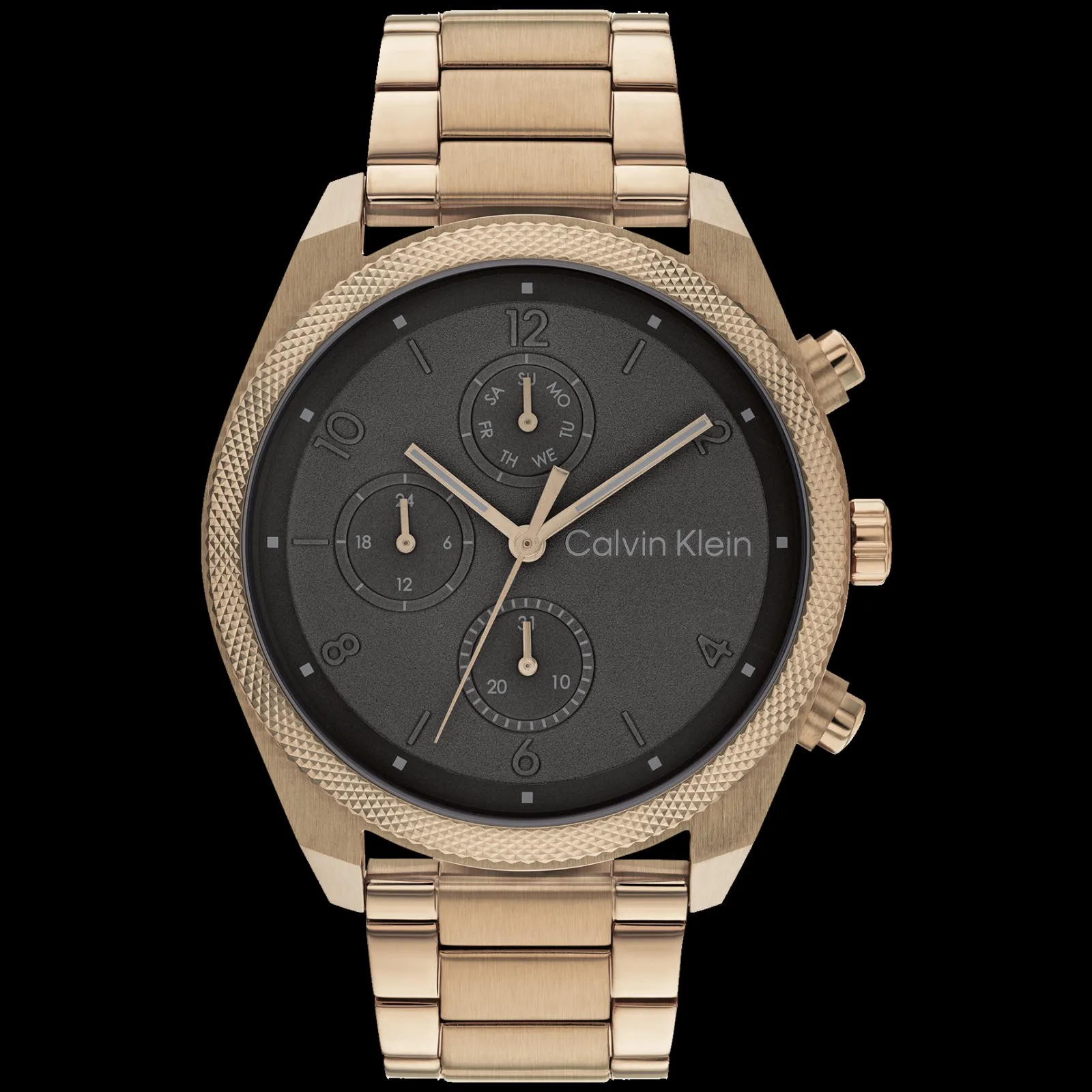 Preto E Bronze Em Aco-Calvin Klein Watches Best