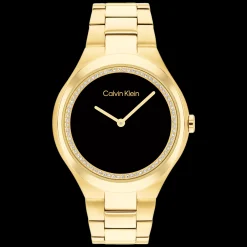 Preto E Dourado Com Cristais-Calvin Klein Watches Shop
