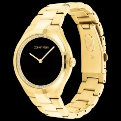 Preto E Dourado Com Cristais-Calvin Klein Watches Shop