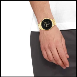 Preto E Dourado Em Aco-Calvin Klein Watches New