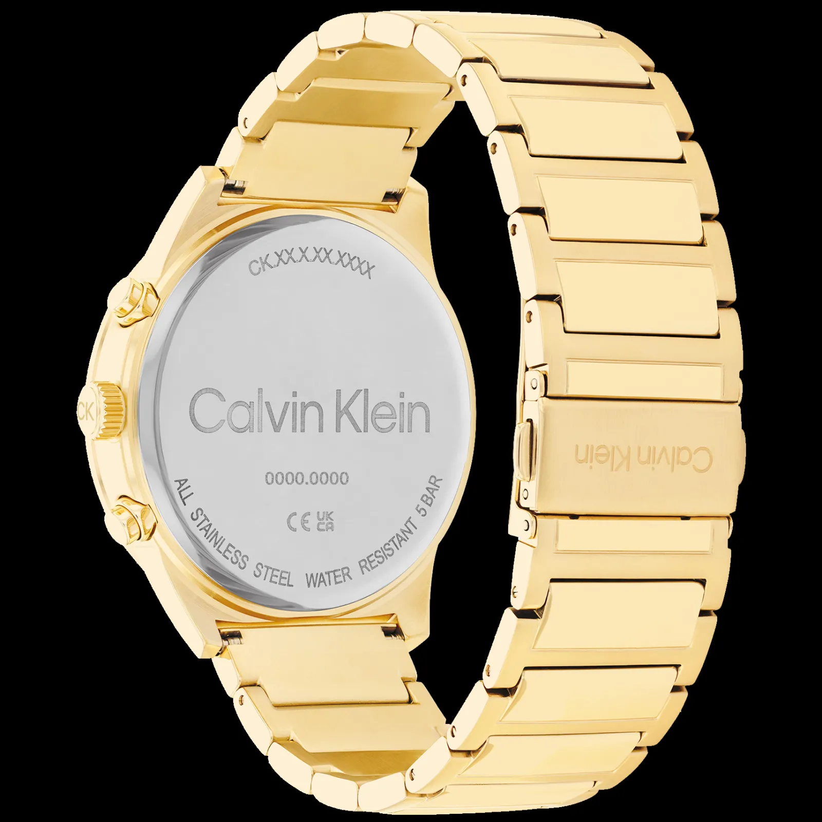 Preto E Dourado Em Aco-Calvin Klein Watches New