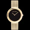 Preto E Dourado Em Malha Milanesa-Calvin Klein Watches Online