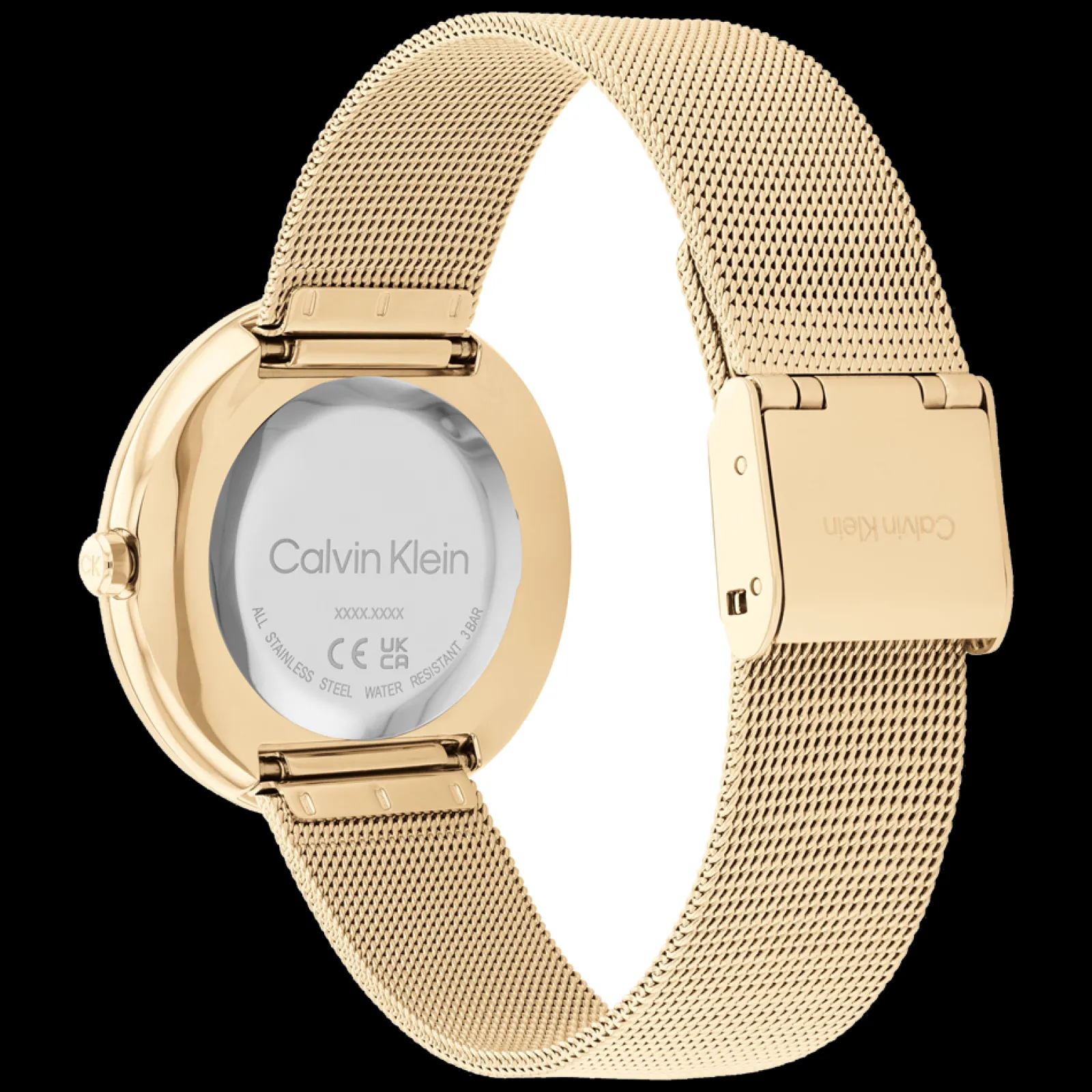 Preto E Dourado Em Malha Milanesa-Calvin Klein Watches Online