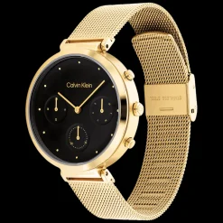 Preto E Dourado Em Malha Milanesa-Calvin Klein Watches Cheap