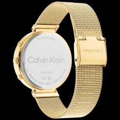 Preto E Dourado Em Malha Milanesa-Calvin Klein Watches Cheap