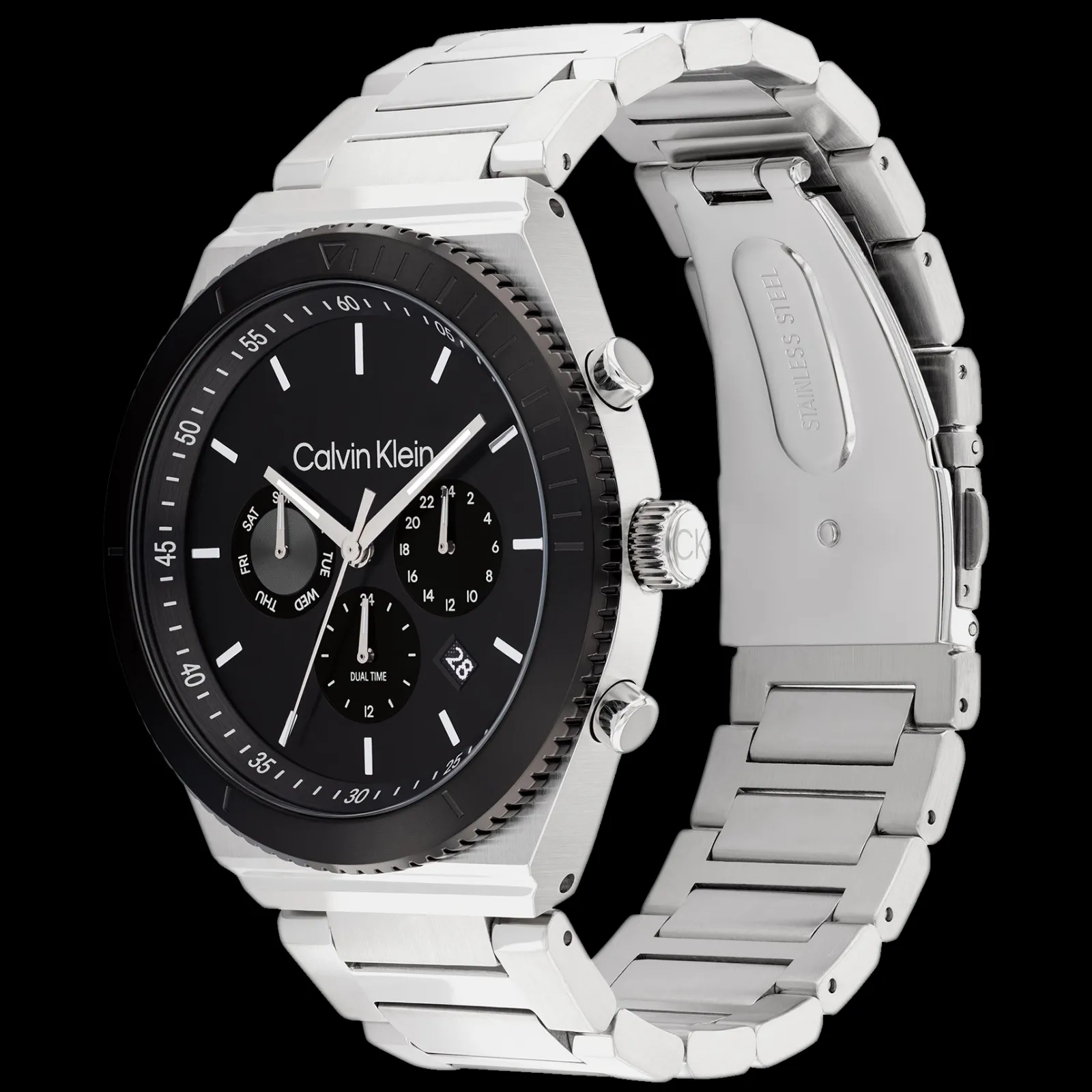 Preto Em Aco-Calvin Klein Watches Flash Sale