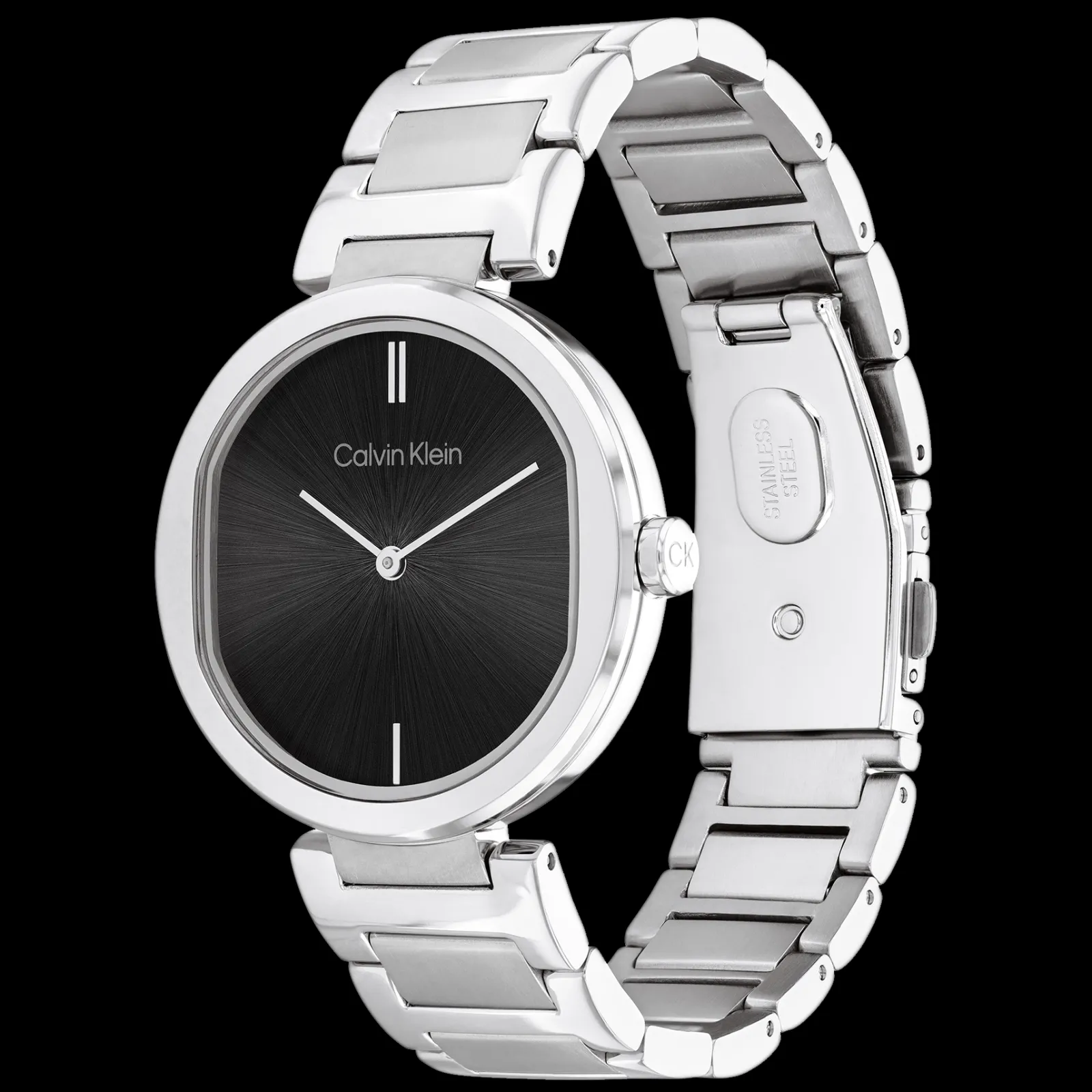 Preto Em Aco-Calvin Klein Watches Clearance