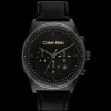 Preto Em Pele Preta-Calvin Klein Watches Outlet