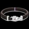 Pulseira Aco E Pele Castanha-Tommy Hilfiger Jewelry New