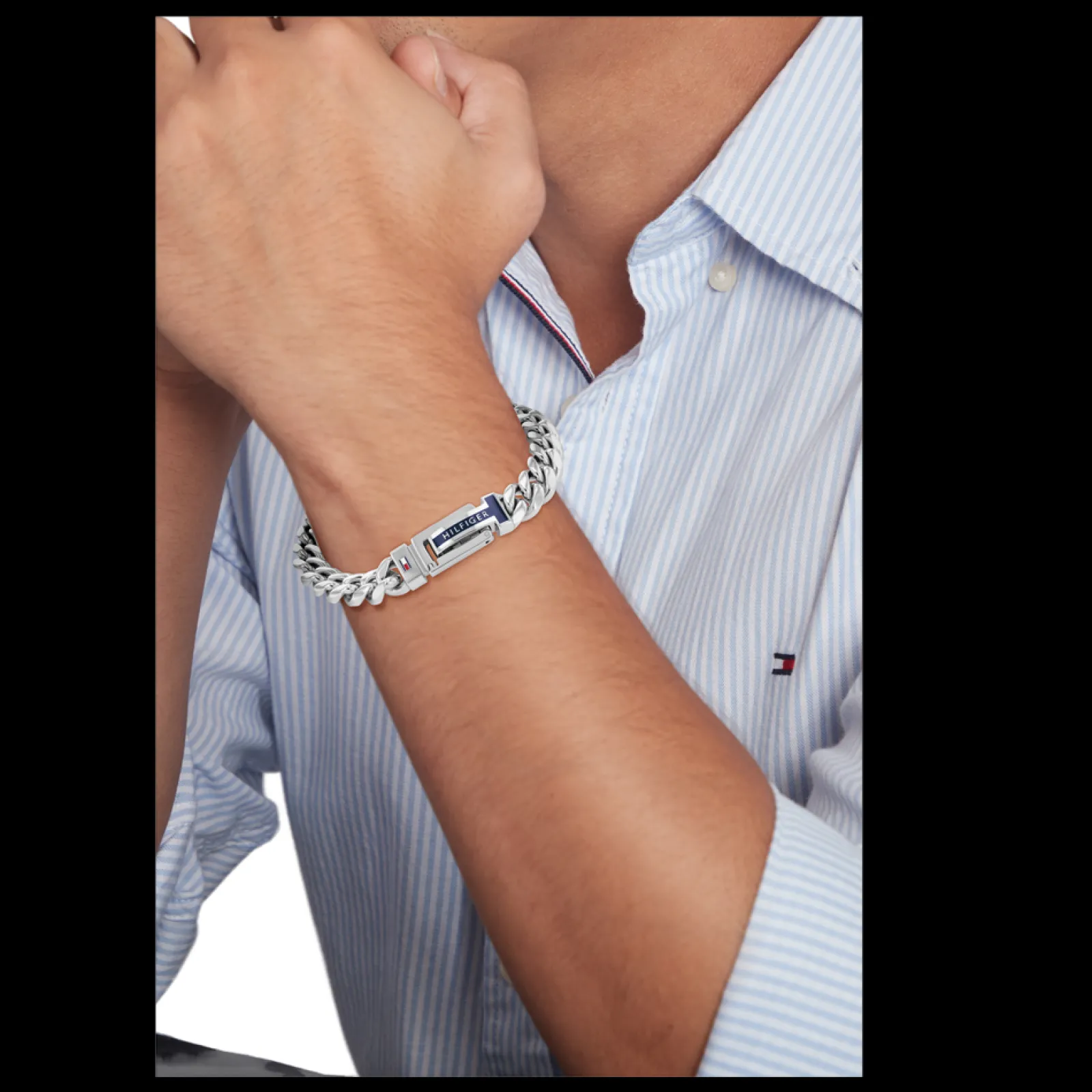 Pulseira Aco Prateado Malha-Tommy Hilfiger Jewelry Fashion