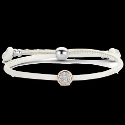 Pulseira Branca C/ Or, Prata E Diamantes-Tirisi Moda Best