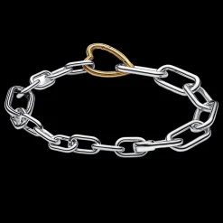 Pulseira Com Elo Dourado-Pandora Fashion