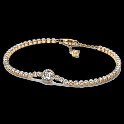 Pulseira Dourada Com Zirconias-Pandora Online