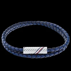 Pulseira Dupla Pele Azul E Aco Iman-Tommy Hilfiger Jewelry New