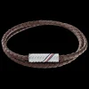 Pulseira Dupla Pele Castanha E Aco Iman-Tommy Hilfiger Jewelry Cheap