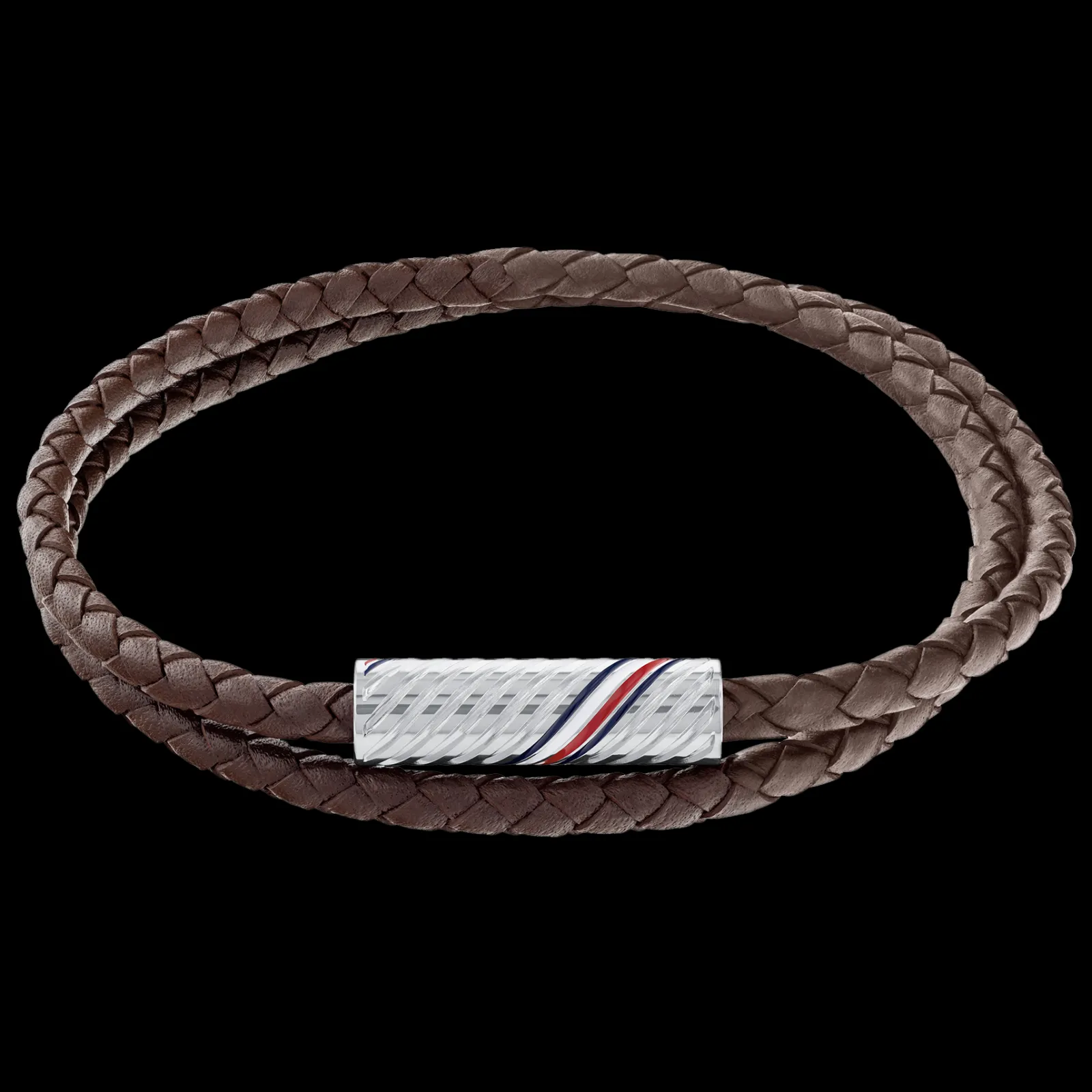 Pulseira Dupla Pele Castanha E Aco Iman-Tommy Hilfiger Jewelry Cheap