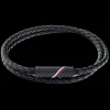 Pulseira Dupla Pele Preta E Aco Ip Iman-Tommy Hilfiger Jewelry Flash Sale