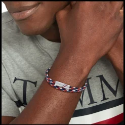 Pulseira Dupla Pele Tricolor E Aco Iman-Tommy Hilfiger Jewelry New
