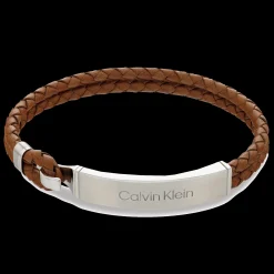 Pulseira Em Pele Castanha Escura-Calvin Klein Jewelry Fashion