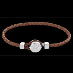 Pulseira Em Pele Castanha-Calvin Klein Jewelry New