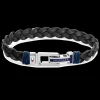 Pulseira Entrancada Aco E Pele Preta-Tommy Hilfiger Jewelry Cheap