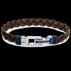 Pulseira Entrancada Aco E Pele Castanha-Tommy Hilfiger Jewelry Cheap