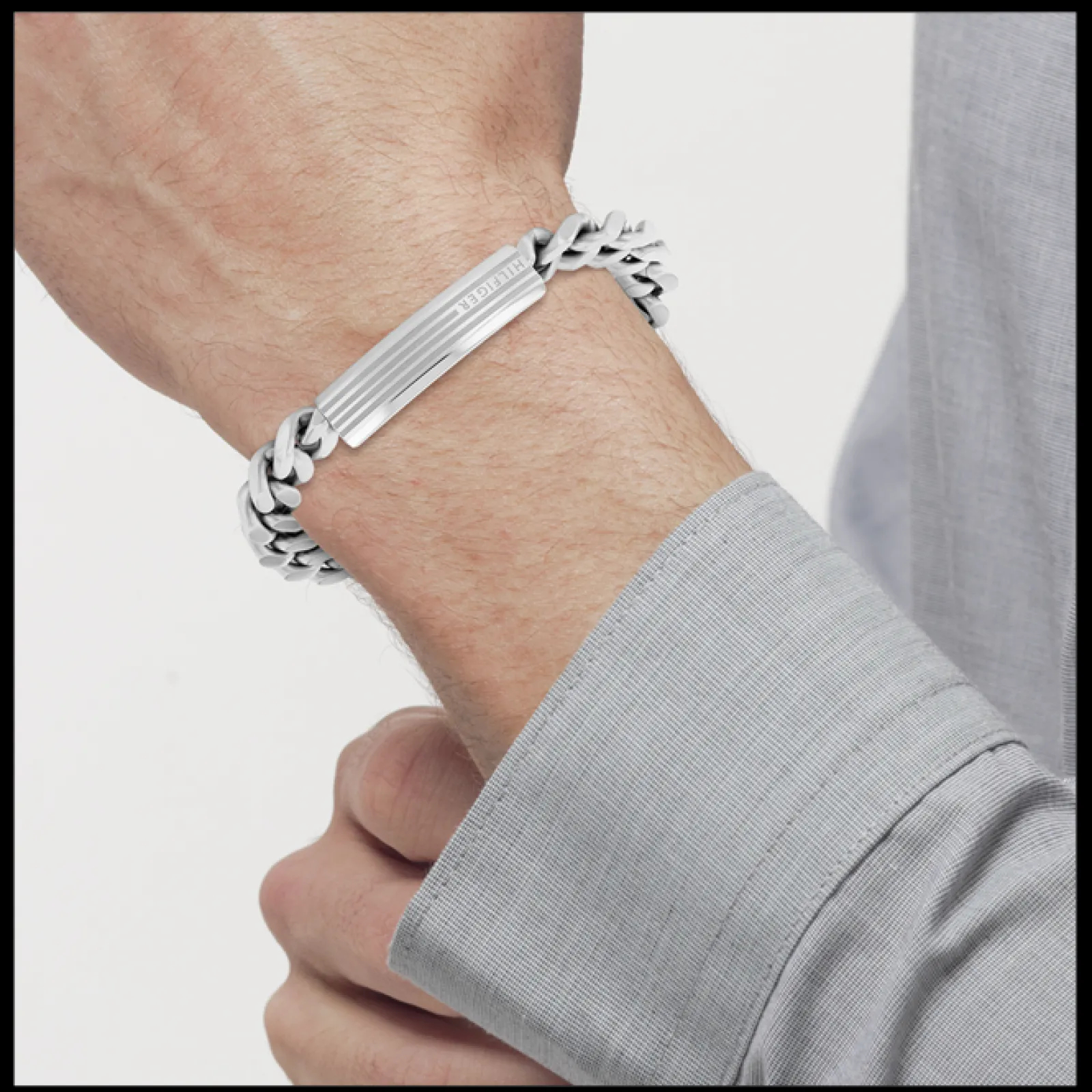 Pulseira Malha Aco Prateado-Tommy Hilfiger Jewelry Cheap