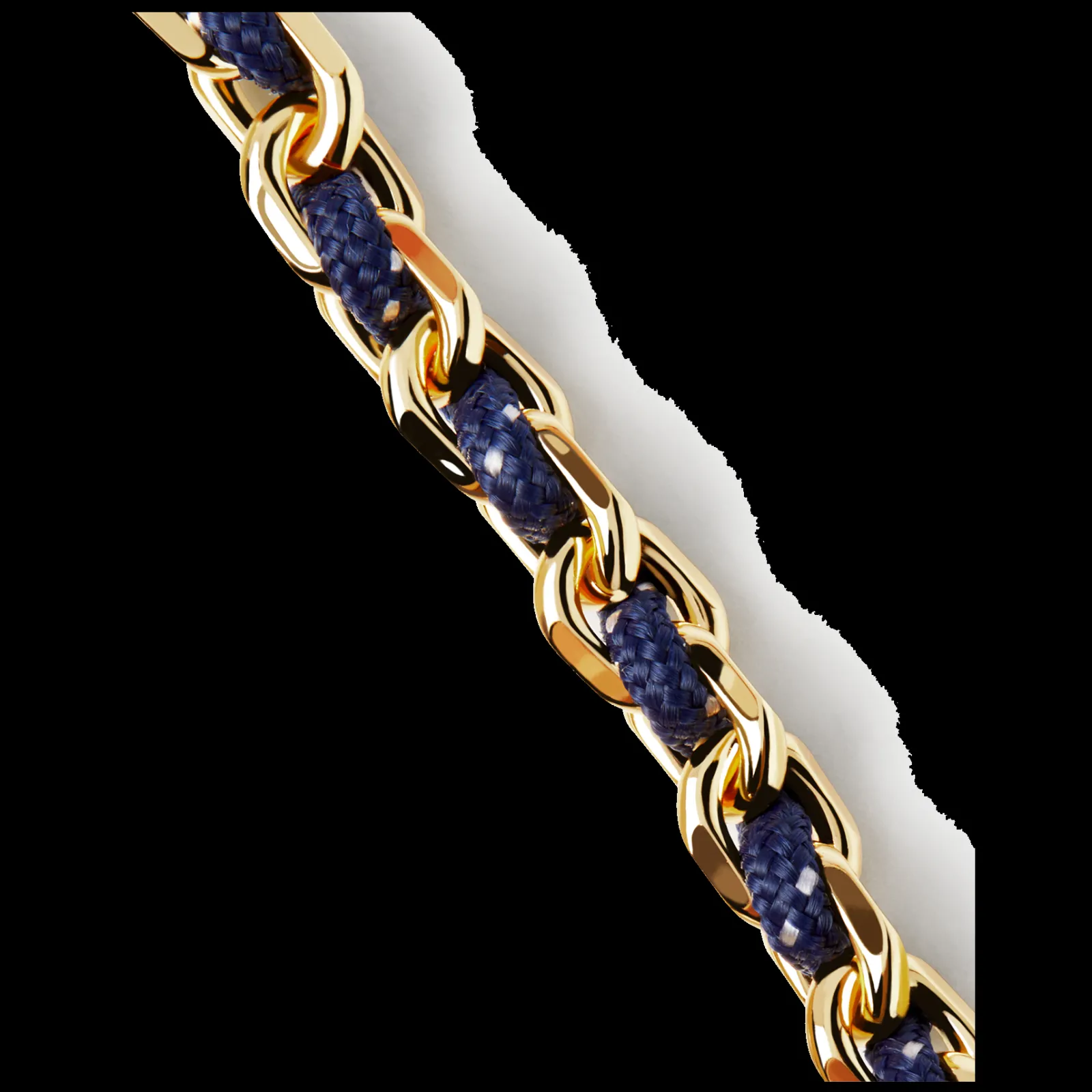 Pulseira Midnight Rope Dourada-PDPAOLA New