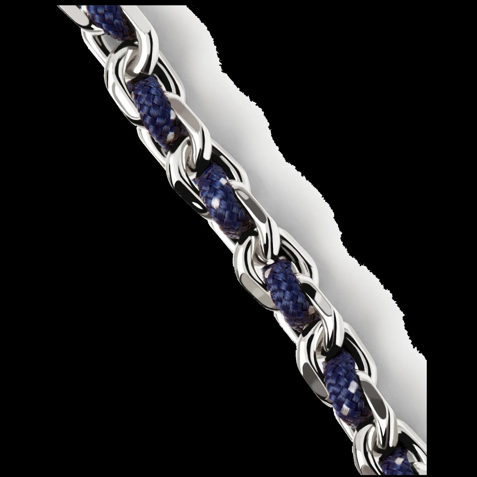 Pulseira Midnight Rope Prateada-PDPAOLA New