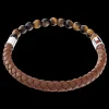 Pulseira Olho-De-Tigre E Pele Castanha-Tommy Hilfiger Jewelry New