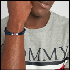 Pulseira Pele Azul Fecho Aco Iman-Tommy Hilfiger Jewelry Shop