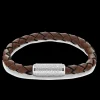 Pulseira Pele Cognac Fecho Aco Iman-Tommy Hilfiger Jewelry New