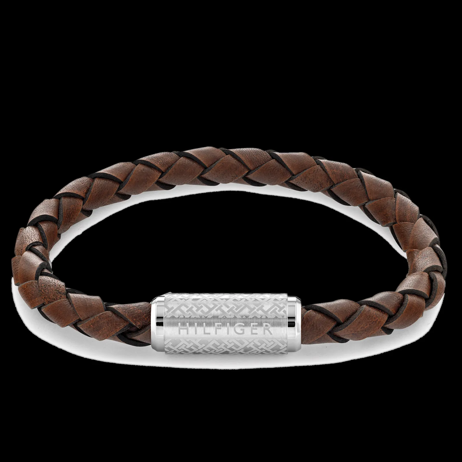 Pulseira Pele Cognac Fecho Aco Iman-Tommy Hilfiger Jewelry New