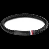 Pulseira Pele Preta Aco Preto Iman-Tommy Hilfiger Jewelry Cheap
