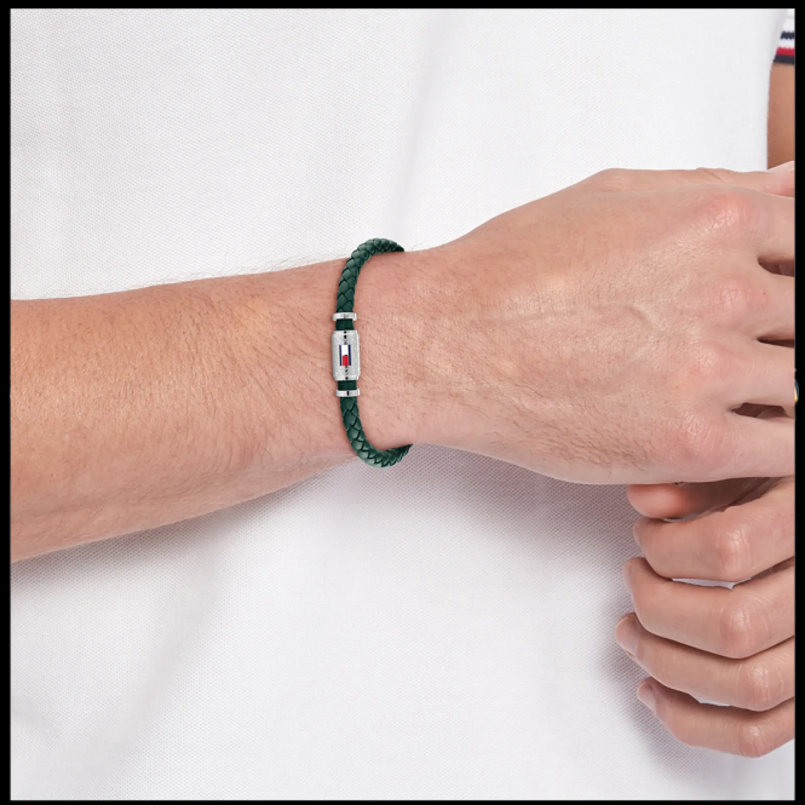 Pulseira Pele Verde Fecho Aco Iman-Tommy Hilfiger Jewelry Cheap