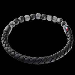 Pulseira Sodalite E Pele Preta-Tommy Hilfiger Jewelry Shop