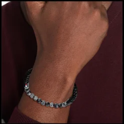 Pulseira Sodalite E Pele Preta-Tommy Hilfiger Jewelry Shop