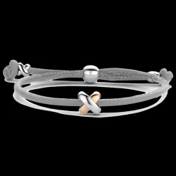 Pulseira X Cinza Ouro Rosa E Prata-Tirisi Moda Outlet