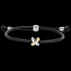 Pulseira X Preta Ouro Amarelo E Prata-Tirisi Moda Sale