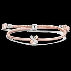 Pulseira X Rosa Com Or, Prata E Diamant-Tirisi Moda Hot