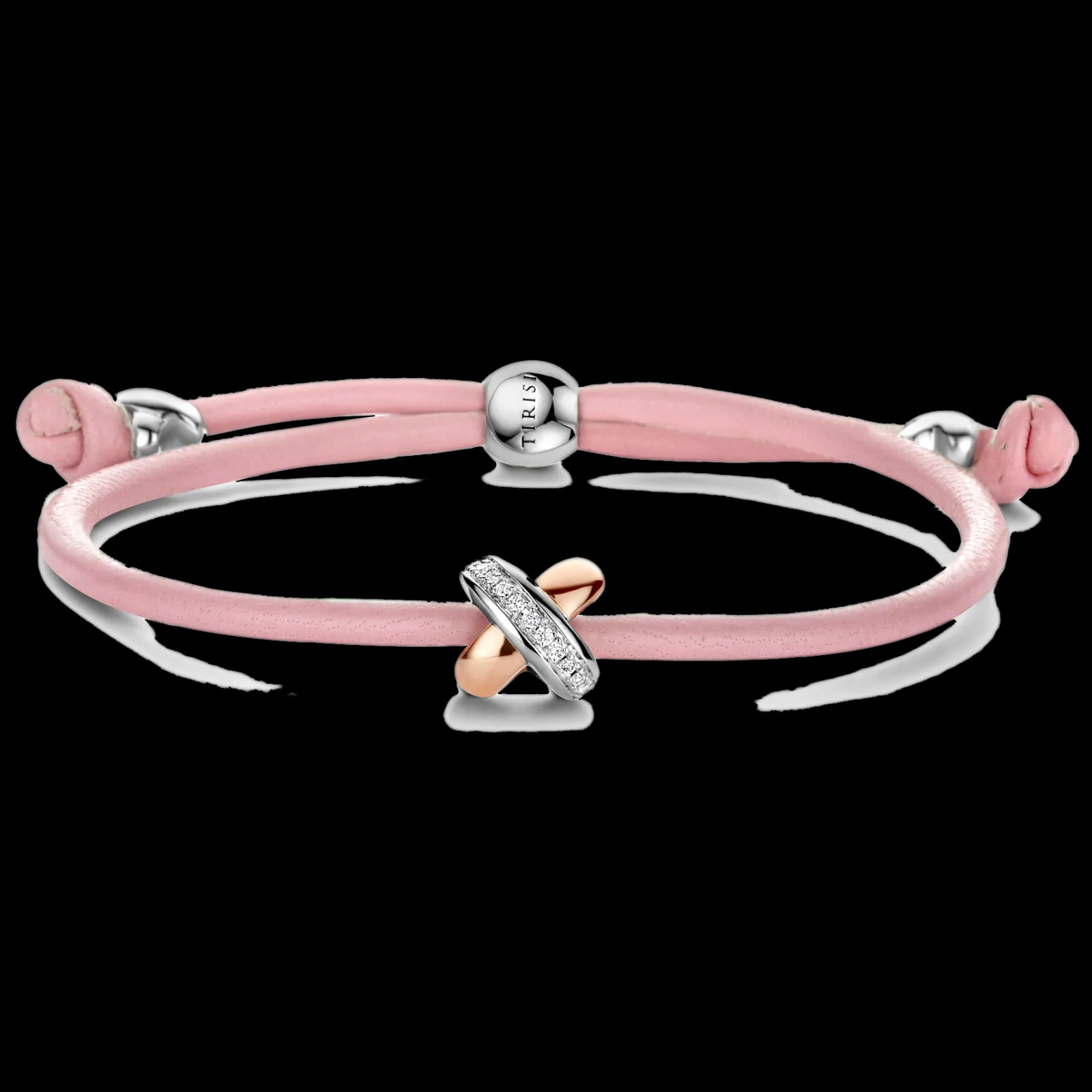 Pulseira X Rosa Or, Prata E Diamantes-Tirisi Moda Flash Sale