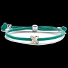 Pulseira X Verde Com Prata, Oa E Diamant-Tirisi Moda Fashion