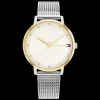 Relogio Aco Bicolor, Cristais E Malha Milanesa-Tommy Hilfiger Watches Sale