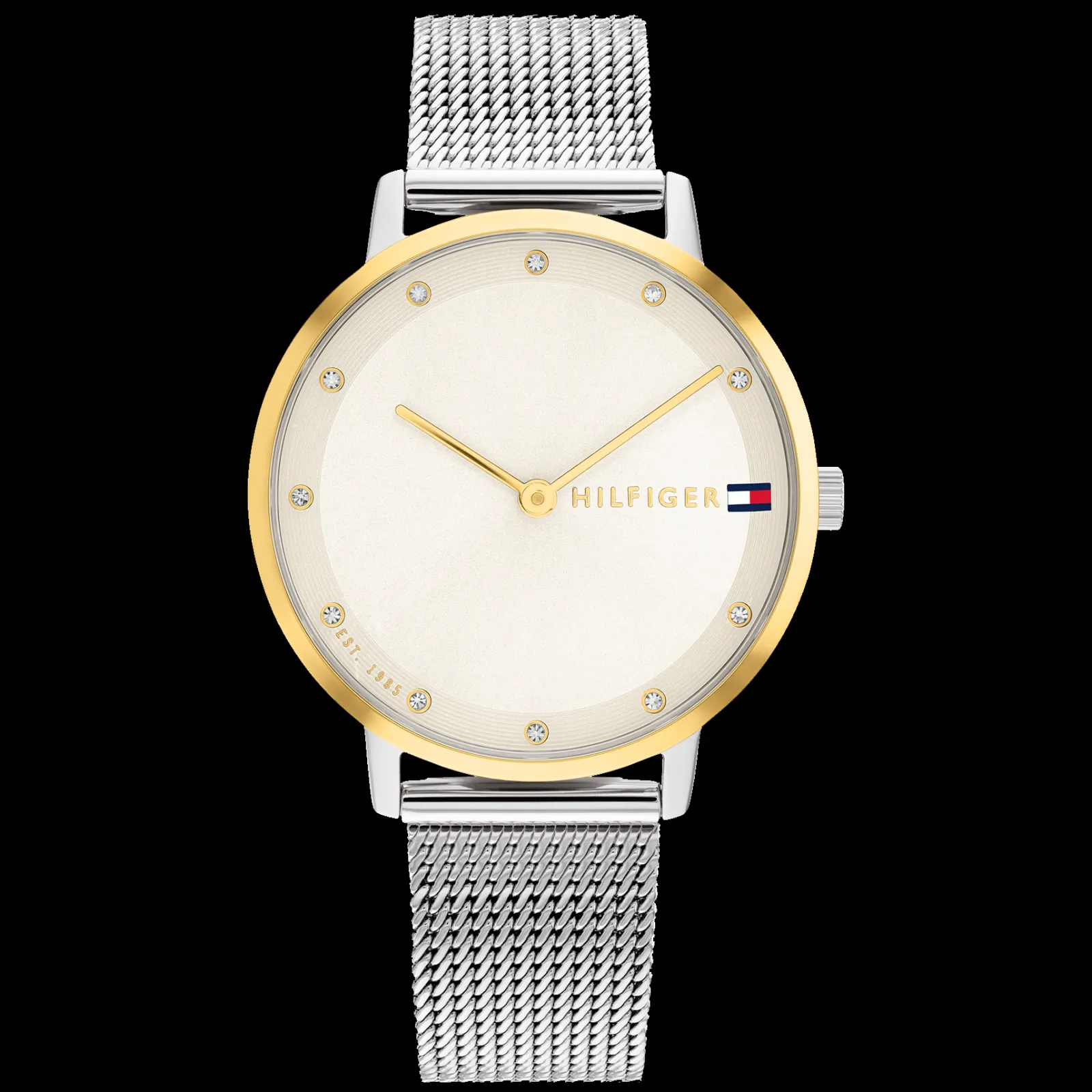 Relogio Aco Bicolor, Cristais E Malha Milanesa-Tommy Hilfiger Watches Sale