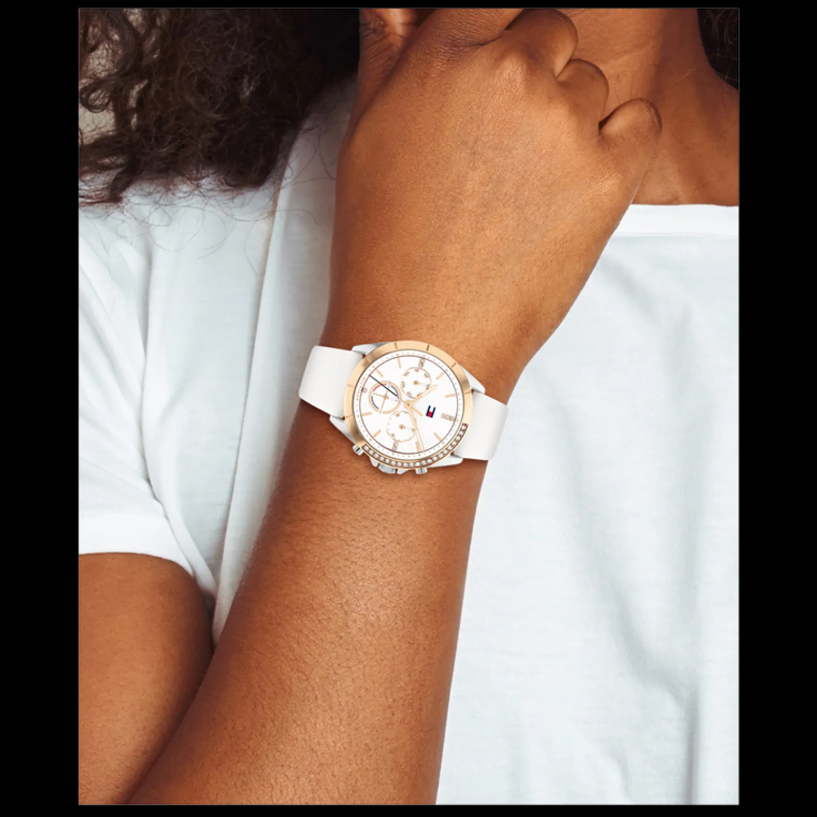 Relogio Aco Dourado Com Cristais-Tommy Hilfiger Watches Flash Sale