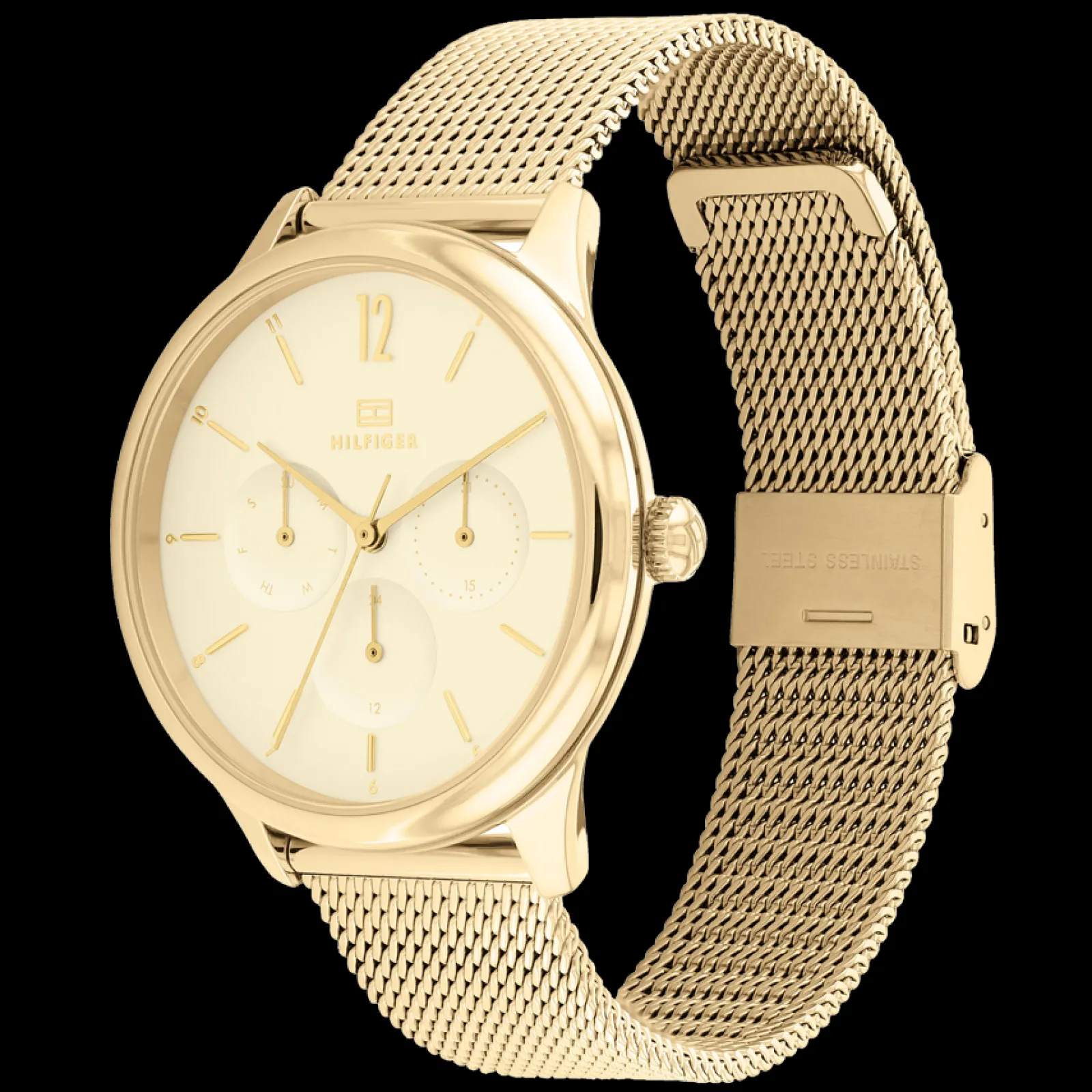 Relogio Aco Dourado Malha Milanesa-Tommy Hilfiger Watches Hot